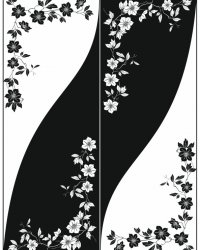 Пескоструйный рисунок Цветы 1296